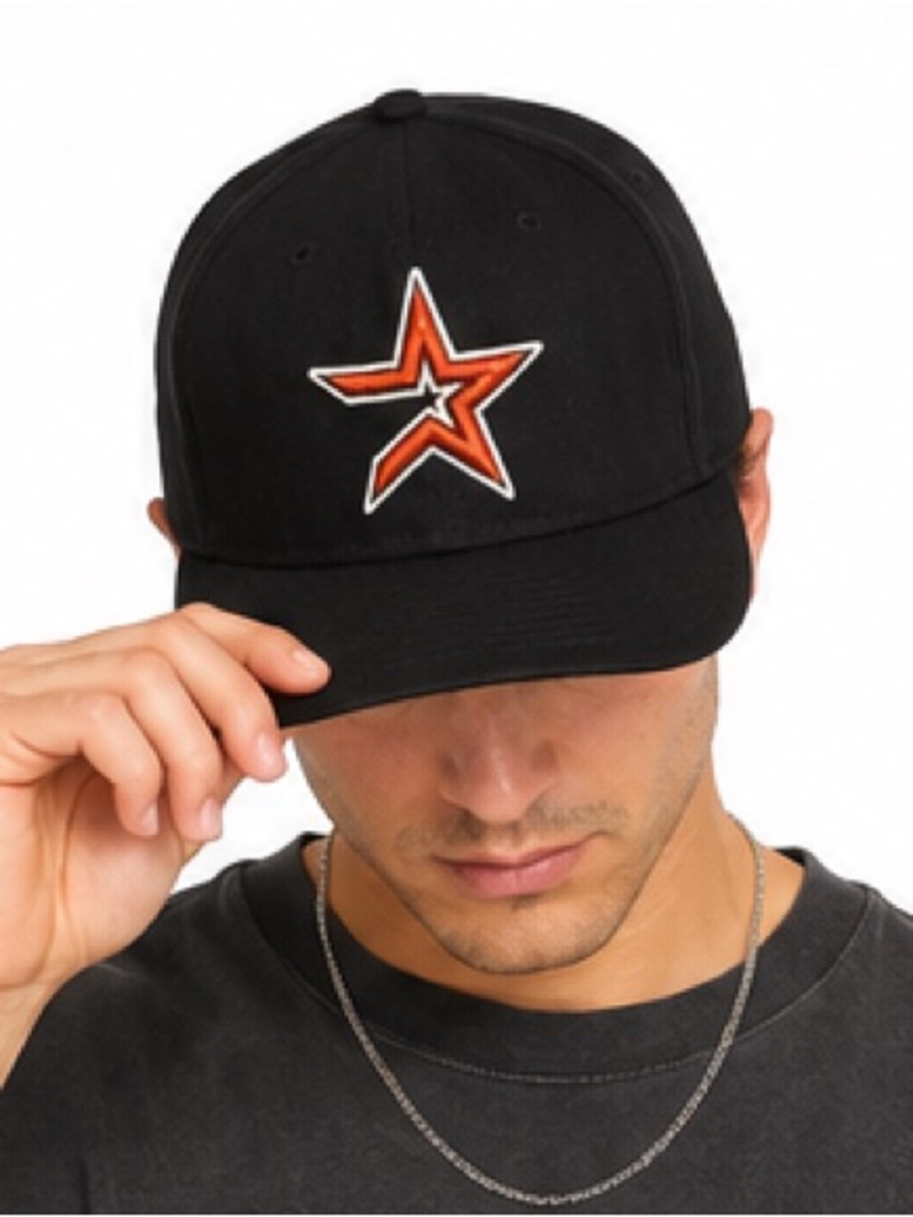 Houston Astros New Era 59FIFTY Fitted Hat 7 3/8 Black Texas Side Patch MLB